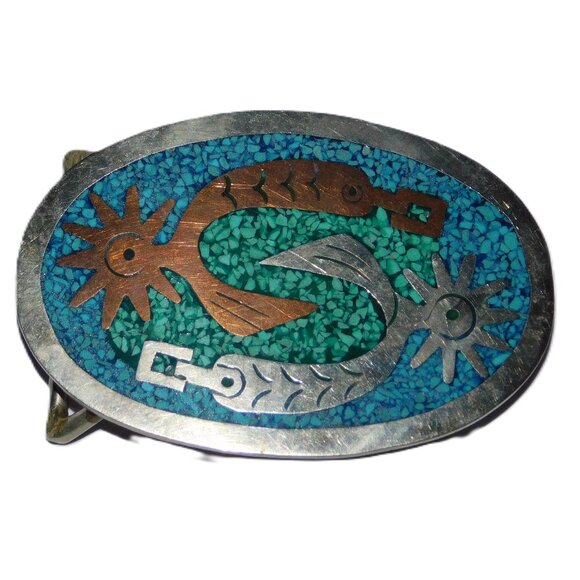Vintage Southwestern Mexico Belt Buckle main image 4